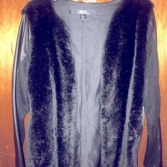 Kensie Faux Fur Sweater Vest - Picture 1 of 5